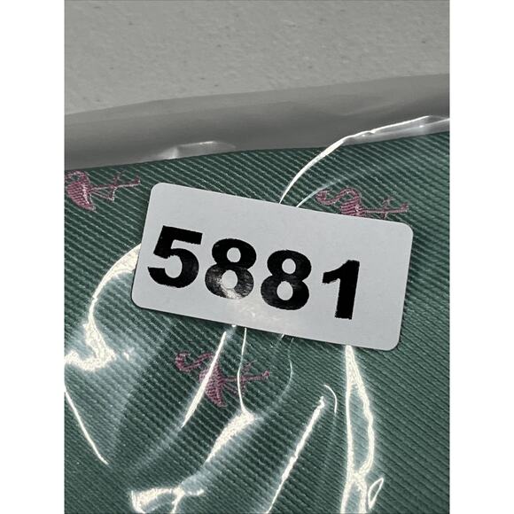 J Crew The Silk Tie Green with Pink Flamingos Mens Necktie 3"X58" - Picture 11 of 11